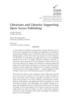 Librarians and libraries supporting open access publishing.