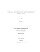 The quality of democracy exhibited in the leadership selection practices of the Conservative, New Democratic, and Liberal parties of Canada