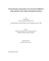 Re-interpretation of the geology of the Cape Breton Highlands using combined remote sensing and geological databases