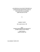 A multiple-scale analysis of the effects of landscape structure on populations of yellow-spotted salamanders (Ambystoma maculatum)