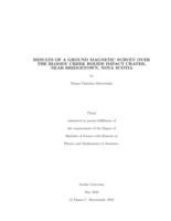 Results of a ground magnetic survey over the Bloody Creek bolide impact crater near Bridgetown, Nova Scotia