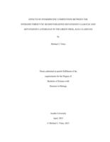 Effects of interspecific competition between the intraerythrocytic blood parasites Hepatozoon clamatae and Hepatozoon catesbianae in the green frog, Rana clamitans